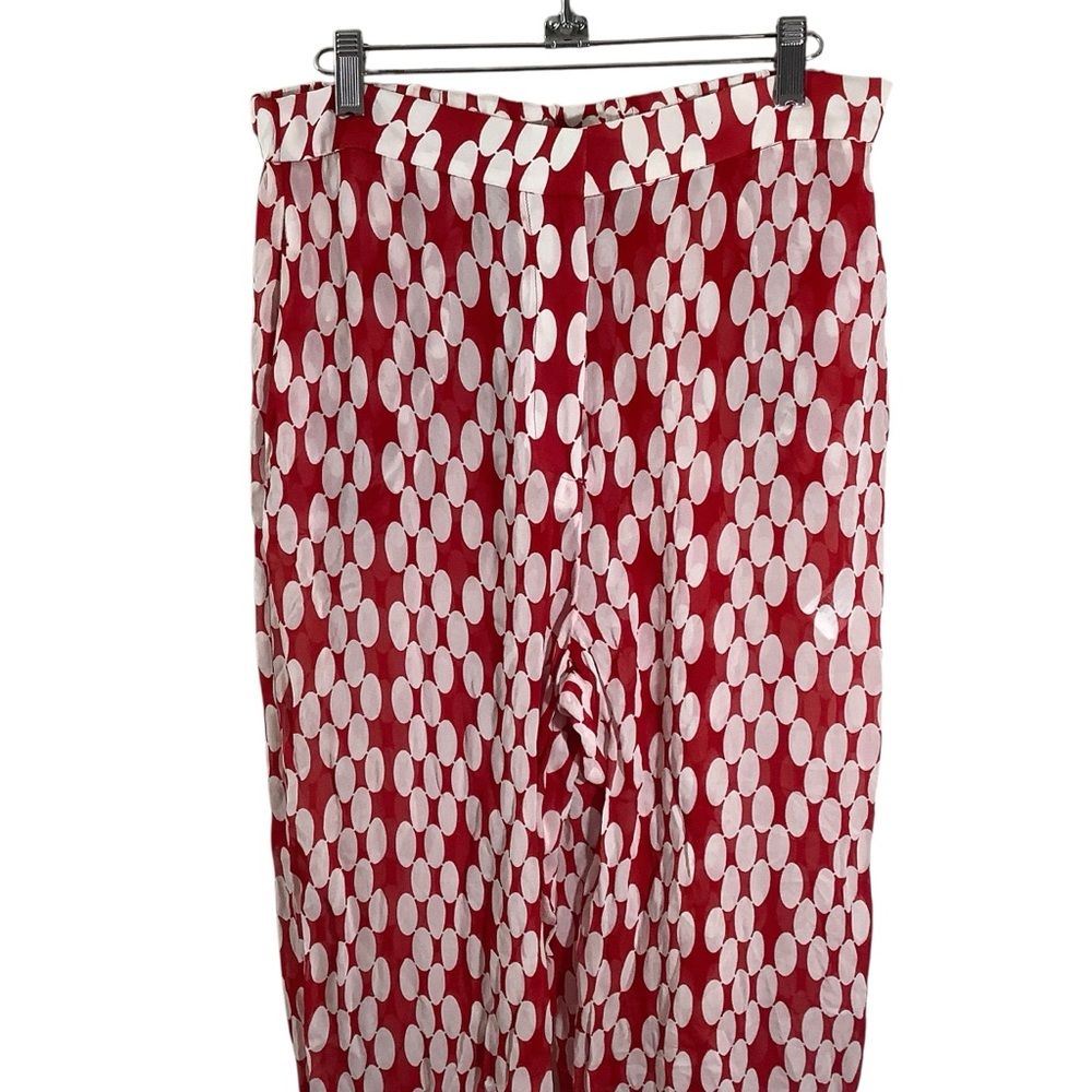 Zara Women's Polka Dots Wide Leg Pants Sheer Flowy - Picture 2 of 8